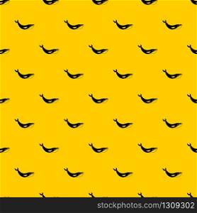 Whale pattern seamless vector repeat geometric yellow for any design. Whale pattern vector