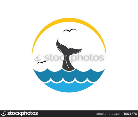 whale tail icon vector illustration design template