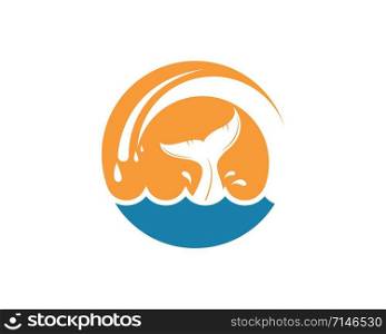 whale tail icon vector illustration design template
