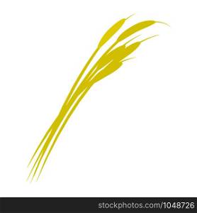 Wheat branch icon. Flat illustration of wheat branch vector icon for web design. Wheat branch icon, flat style