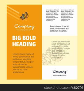 Wheat Business Company Poster Template. with place for text and images. vector background