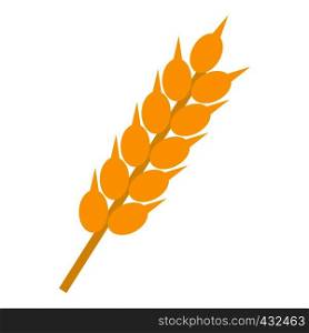 Wheat ear icon flat isolated on white background vector illustration. Wheat ear icon isolated
