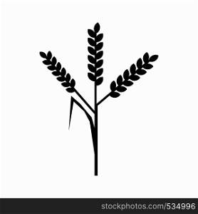 Wheat ears icon in simple style on a white background. Wheat ears icon, simple style
