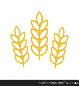 Wheat ears icon vector farm logo template