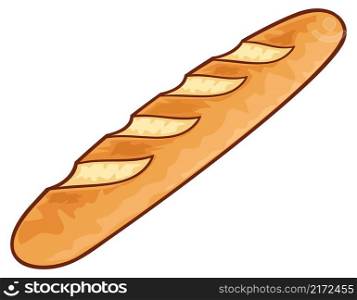 Wheat french bread vector