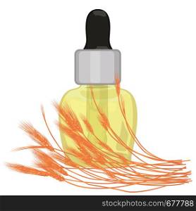 Wheat germ essential oil in a dropper vector illustration on a white background isolated