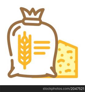 wheat harvest color icon vector. wheat harvest sign. isolated symbol illustration. wheat harvest color icon vector illustration