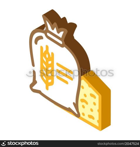 wheat harvest isometric icon vector. wheat harvest sign. isolated symbol illustration. wheat harvest isometric icon vector illustration