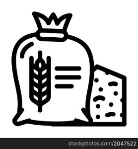 wheat harvest line icon vector. wheat harvest sign. isolated contour symbol black illustration. wheat harvest line icon vector illustration