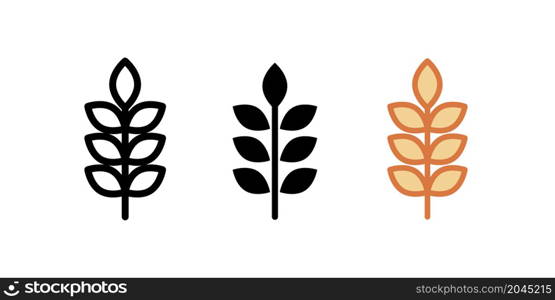 wheat icon different style vector illustration