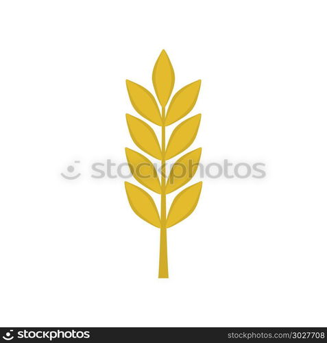 Wheat icon in flat design.. Wheat icon in flat design