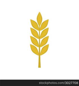 Wheat icon in flat design.. Wheat icon in flat design