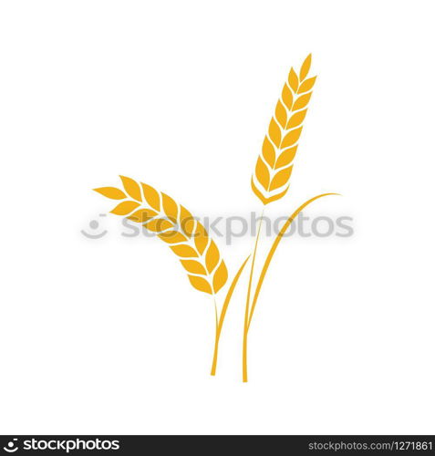 Wheat icon Vector Illustration design Logo template