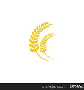 Wheat icon Vector Illustration design Logo template