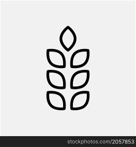 wheat icon vector line style
