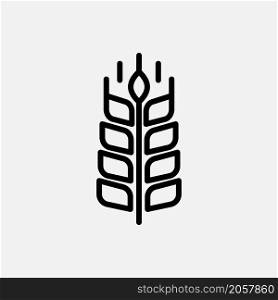 wheat icon vector line style