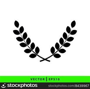 Wheat icon vector logo design template flat style