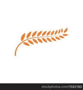 Wheat illustration logo vector design