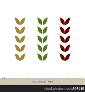 Wheat Leaf Vector Logo Template Illustration Design. Vector EPS 10.