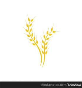 Wheat logo design related to agriculture or bakery