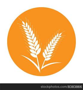 wheat logo in tiger circle vector illustration design