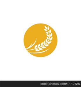 Wheat logo template vector icon illustration