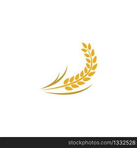 Wheat logo template vector icon illustration design