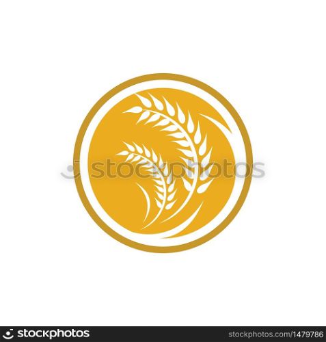 Wheat logo vector icon design