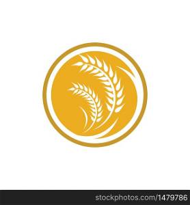 Wheat logo vector icon design