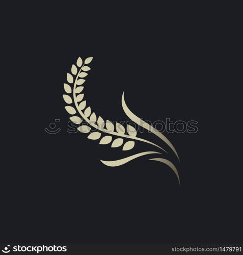 Wheat logo vector icon design