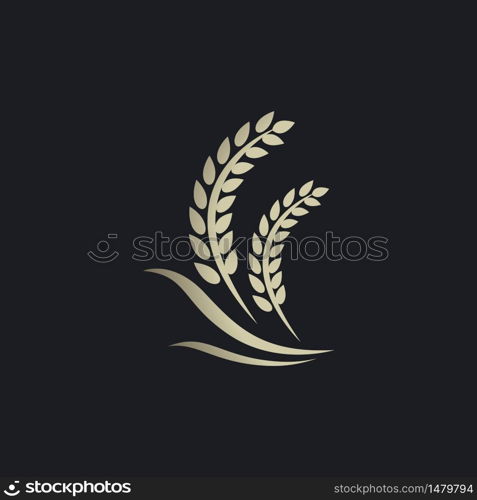 Wheat logo vector icon design