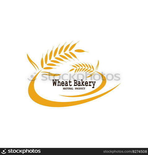 Wheat logo vector icon illustration 