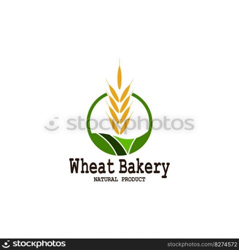 Wheat logo vector icon illustration 