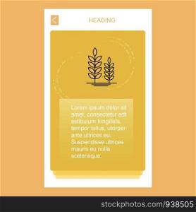 Wheat mobile vertical banner design design. Vector