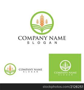 wheat plantation logo and symbol