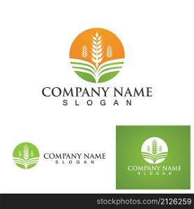 wheat plantation logo and symbol