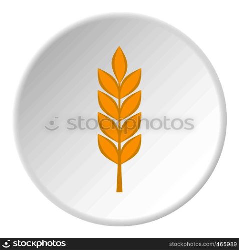 Wheat spike icon in flat circle isolated on white vector illustration for web. Wheat spike icon circle