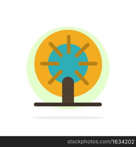 Wheel, Boat, Ship, Ship Abstract Circle Background Flat color Icon