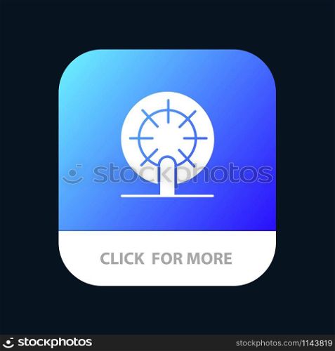 Wheel, Boat, Ship, Ship Mobile App Button. Android and IOS Glyph Version