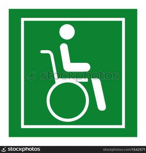 Wheel Chair Hospital Symbol Sign Isolate On White Background,Vector Illustration EPS.10