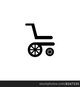 Wheel chair icon logo template vector 