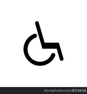 wheel chair icon logo vector design template