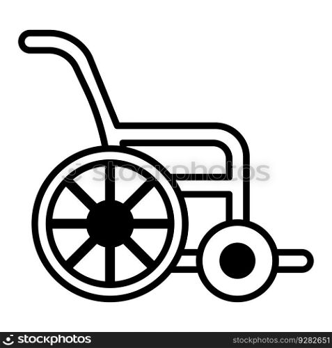 Wheel chair icon on trendy design