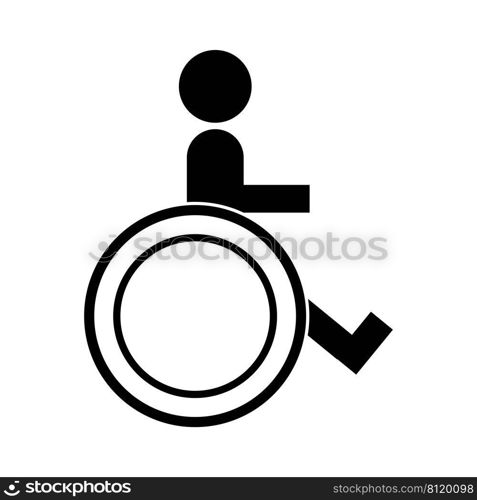 wheel chair logo illustration design