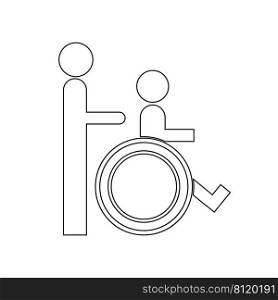 wheel chair logo illustration design