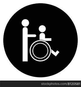 wheel chair logo illustration design