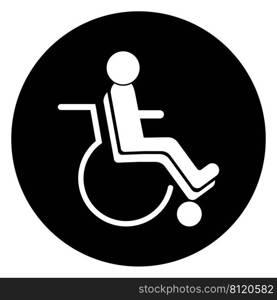 wheel chair logo illustration design