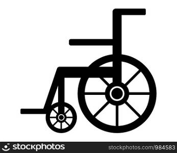 Wheel chair on white background