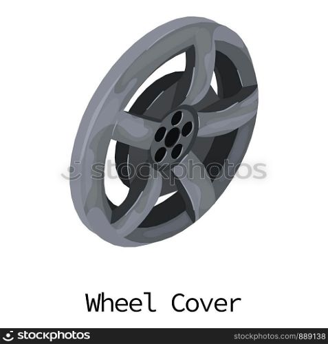 Wheel cover icon. Isometric illustration of wheel cover vector icon for web. Wheel cover icon, isometric 3d style