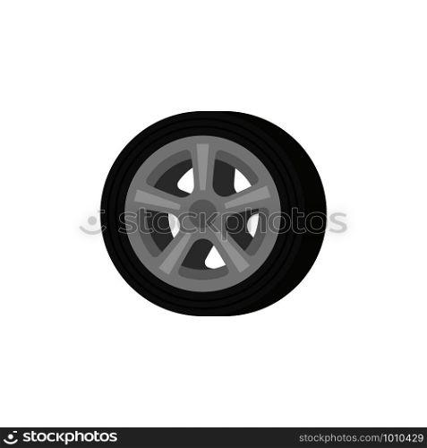 wheel drive tire car in flat style, vector. wheel drive tire car in flat style